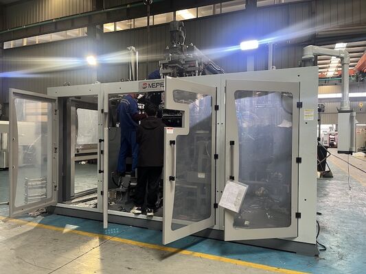MP100FD Extrusion Blow Molding Machine with 3 Heads and Auto Deflashing for 5ml-100L Plastic Products