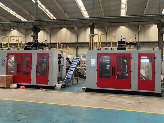 MP 95FD Professional 40kg/h Output Double Station Design PLC Touch Screen Interface Plastic Bottle Blow Molding Machine