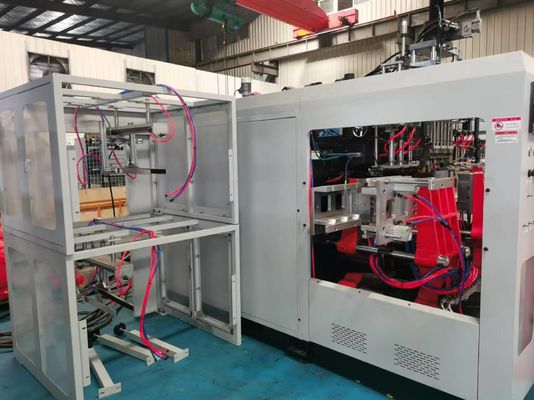 MP55D Automatic Blow Moulding Machine With Toggle Type Clamping System For 4 Cavity Bottles