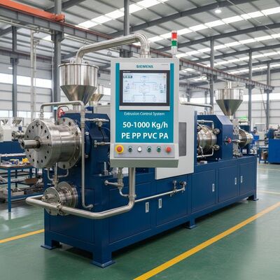 50 Kg/h to 1000 Kg/h Extrusion Molding Machine with Siemens Touch Screen for PE PP PVC PA Materials